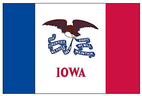 Valley Forge Iowa Flagge, hergestellt in Amerika, Nylon, 90 x 150 cm