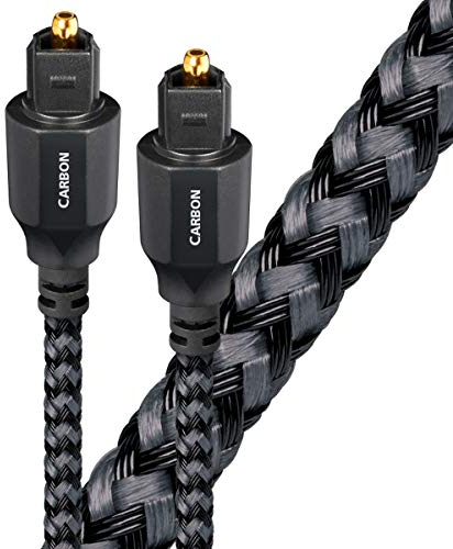 AudioQuest 3m Carbon Optical Toslink Fiber-Optic Cable + Mini-Adaptor