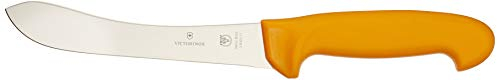 Victorinox, 5.8426.17, Swibo, Schlachtmesser, Extra scharfe Klinge, mit geradem Schliff, robuster Kunststoff-Griff, Orange, Made in Switzerland, Spülmaschinengeeignet