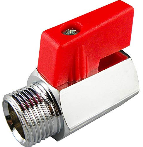 Fittingstore - Mini-Kugelhähne mit Knebelgriff einseitig, PN 15, für Druckluft, Wasser, Vakuum, Ventil, Kugelhahn (G 3/4, Innen-/Außengewinde)