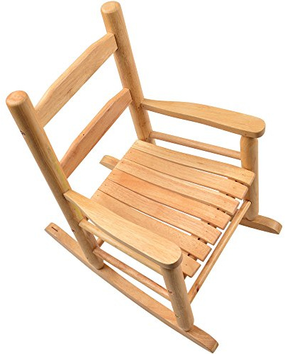Constructive Playthings Hardwood Rocking Chair, Wooden Stackable Seat for Children, 12 Inches High