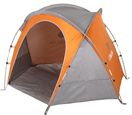 LittleLife Compact Beach Shelter | With Sand Pockets For Extra Stability, UPF50+ Rating for protection from the sun, wind & to add privacy