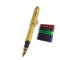 Jinhao 450 Normale Feder Fountain Pen Goldene mit 5 Farb Gullor Tintenpatronen