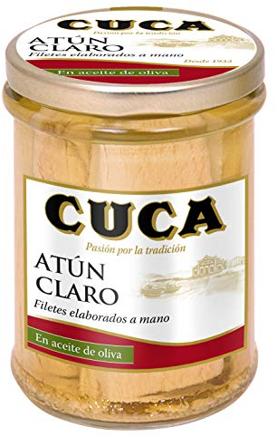 Cuca weiß Thunfisch (Bonito Del Norte) Filets in Olivenöl 8 Oz (Glas)