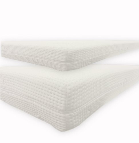 Dibapur® Cashmere Set XXL Kaltschaummatratze 90x190, 9 Zonen | Orthopädisch, Kern ca. 18 cm, Visco Noppen Topper 6 cm, Gesamt ca. 26 cm