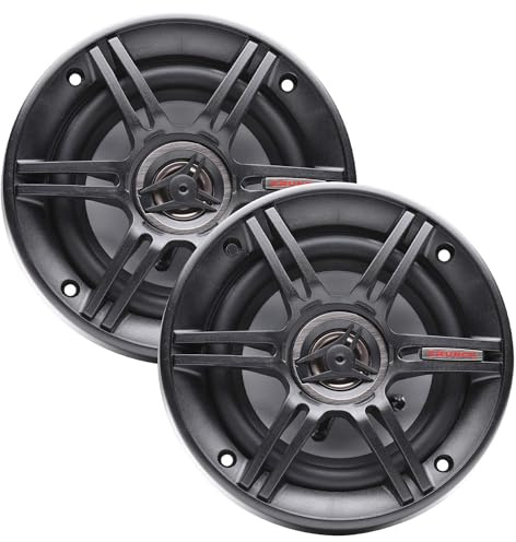Crunch 1 Pair 6.5-Inch Full Range Speakers, CS Series Coaxial Speaker Set with 300W Peak Power and 3-Way Design for Car Audio Sound System