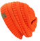 C.C Modische warme weiche dehnbarer lose Strick Beanie Mütze HAT20A, Neon Orange