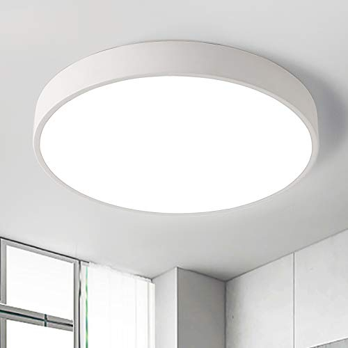 Style home 24W LED Deckenlampe Deckenleuchte Küchenlampe Runde Lampe für Diele Küche Flur Schlafzimmer, 30 * 30 * 4cm (24W-Weiß)