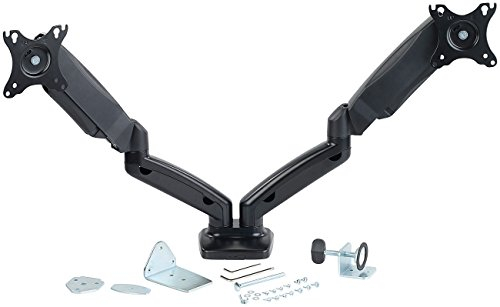 General Office Monitorhalter: Gasgefederter Doppel-Monitor-Schwenkarm bis 69 cm (27), VESA-kompat. (Monitor Arm, Monitorständer, Laptop Halterung)