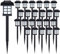 Deuba® Solarlampe für Außen 24er Set LED Wetterfest IP44 Dämmerungssensor Erdspieß Solar Laterne Schwarz Garten Leuchte Außenleuchte Balkon Deko
