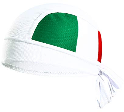 ShopINess Unisex-Bandana Mütze Kopftuch – Perfekt für Radfahren, andere Outdoor-Sportarten und Freizeitaktivitäten, inspiriert von Flaggen-Designs Italien