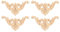 4 stücke Holz Geschnitzte Möbel Appliques Ecke Onlay Applique Möbel Hause Tür Decor DIY Handgemacht(8 * 8)