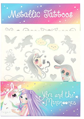 Depesche 6455 Ylvi - Metallic Tattoos, niedliche Motive zum Aufkleben auf die Haut