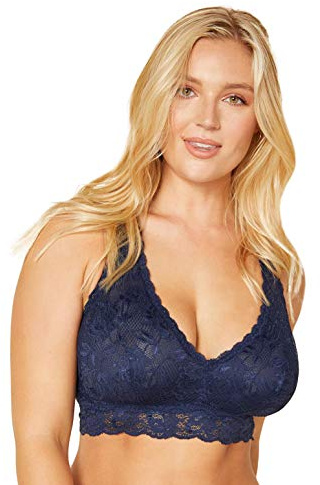 Cosabella Women's Never Say Nevertm Curvy Racie Racerback Bralette Bra Not Applicable, Bleu Marine, X-Large
