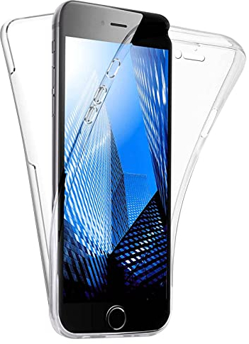 TBOC Hülle für Apple iPhone 7 Plus - 8 Plus [5.5] Cover [Transparent] Komplett [Silikon TPU] Full Body [360 Grad] Schutzhülle Vorder Hinten Seite Ultra Dünn Handy Tasche Anti Fingerabdruck