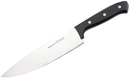 MAGEFESA ® Filo cuchillo de cocina Chef, hoja fabricada integramente en acero inoxidable, línea profesional con filo de corte de máxima precisión, mango ergonómico remachado, facil limpieza