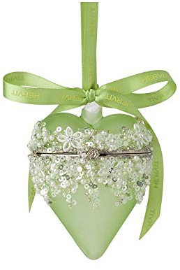 Hervit Art.27919 Cœur en Verre ouvrable Vert La Reine des Neiges 9 cm