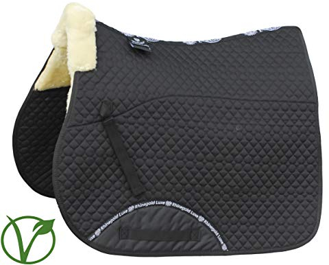 Rhinegold 456-F-BLK/NAT Luxuriöse Satteldecke, Schwarz/Natur, Volle Größe