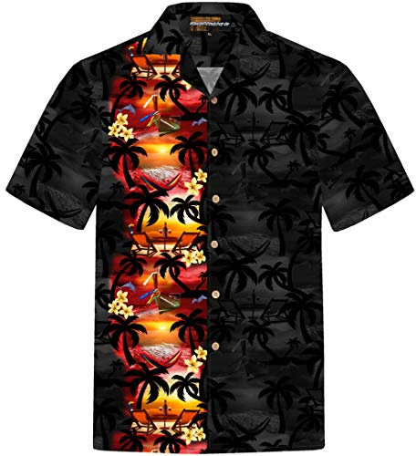 Hawaii Hemd Männer Baumwolle Größe S - 8XL Herren Hawaiihemd Kurzarm Strand Palmen