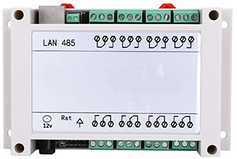 8 Kanäle Relais Modul, RJ45-TCP/IP Netzwerk Relaismodul 250V/AC 10A 8-Kanal Relais Schalter mit Individueller Steuerung(weiß)