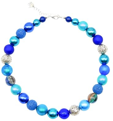 Feliss Handmade: Ketten aus Perlen, Halskette Damen. Statement Kette 45 cm lang. Choker Halsband, aesthetic Necklace Schmuck. Beads Perlenkette für Frauen (Mermaid)