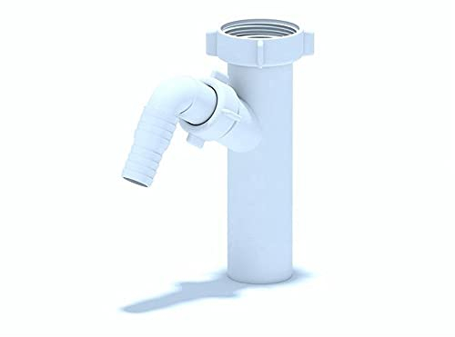 Tauchrohr mit Geräteanschluss Waschbecken 1 1/2x40mm Siphon Sifon Waschmaschine