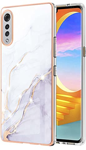 SEAHAI Hülle für LG Velvet 5G/4G, Bunte Muster Ultra Dünn Glänzend Weich Silikon TPU Stoßfest Handyhülle Cover Flexibel Handytasche Schutzhülle - Weiß