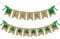 ERKOON 2 Stück St. Patrick's Day Dekorationen Glücksbanner Kleeblatt Girlande Banner rustikale Sackleinen für irische Tagesdekorationen Partyzubehör