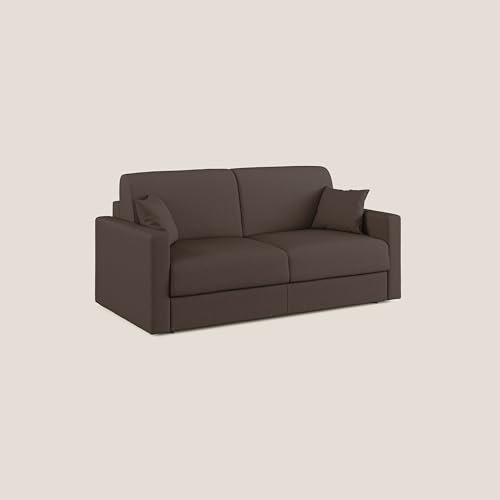 Divani.Store Chris Schlafsofa, Stoff, Braun, 206 cm (Mat 160 x 197)