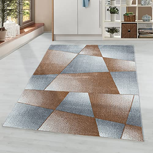 Morhane Rio Varie Teppich hochflor rechteckig 140x200cm Kupfer