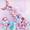 Kit Arco Palloncino Sirena, 120 pezzi Pastello Viola Rosa Blu Verde Acqua Coda Sirena Ghirlanda Palloncini Lattice Con Stella Palloncino Per Ragazza Tema Sirena Compleanno Decorazioni Feste Sotto Mare