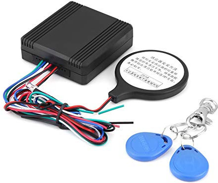 12 V Motorrad-Wegfahrsperre, Motorrad-ID-Kartenschloss, Diebstahlsicherung, Intelligenter Induktionssensor (schwarz)