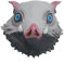Xinchangda Hashibira Inosuke Maske Schwein Latex Vollgesichtsmaske Anime Cosplay Kopfbedeckung Zubehör Requisiten für Halloween Karneval Party