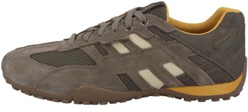 Geox Jungen Uomo Snake Sneaker, Dove Grey Lt Taupe, 39 EU