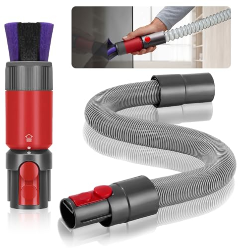 2 Pezzi Spazzola Delicata Anti-graffio per Dyson Kit, per Dyson V7/V8/V10/V11/V15 Accessori Aspirapolvere, con Tubo per Aspirapolvere Universale, per Senza Graffi Spolverare Autopulente Accessori