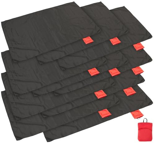 PEARL Pocket-Picknickdecke: 10er-Set Mini-Picknickdecke 70 x 110 cm, kleines Packmaß, 55 g (Mini-Picknick-Strandmatten, Reisedecke)