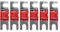 CGEAMDY 6-Piece Mini Automotive Fuses, ANL Type, Zinc Alloy, 15A-60A, Red