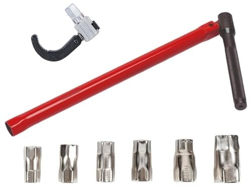 GIONAR 8 teiliger Standhahnmutterschlüssel-Satz, Universalwerkzeug für Wasserhahn Montage, Armaturen Schlüsse, Set für Sanitärinstallationen, Wasserkran Werkzeug Kit mit Kralle
