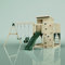 PolarPlay Spielturm Björn aus Holz in Grün Babyschaukel
