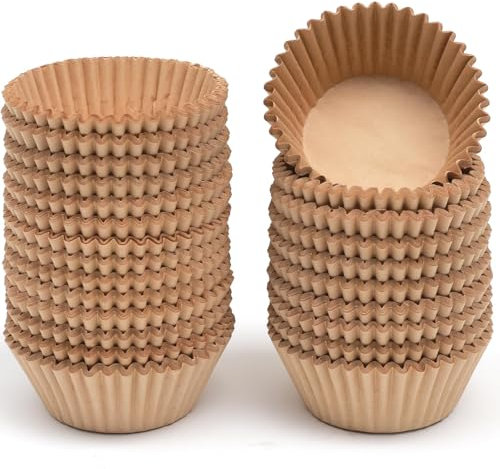 Gcardist Groß Braun Muffinförmchen Cupcake Becher 150 Stück Lebensmittelqualität Muffinpapier Natürlich Backförmchen Cupcake Hüllen (Große Größe)
