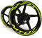 Felgenaufkleber - Passend für Yamaha MT-07 - Checker Design (Fluo Gelb, Glanz)