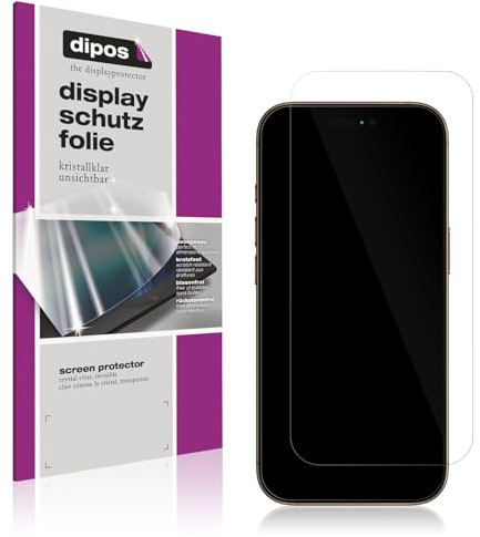 dipos I 4x Schutzfolie klar passend für Apple iPhone 16 Pro Folie Displayschutzfolie, Ultra-Dünn, Case-Friendly