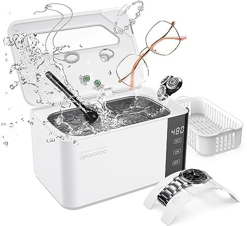 Ultraschallreinigungsgerät für Brillen, 50W 600ML Ultraschallreiniger mit 5 Modi Einstellungen 43KHz, Haushalt Professionell Ultrasonic Cleaner für Brillen Uhren Zahnersatz Rasierapparate Reinigen