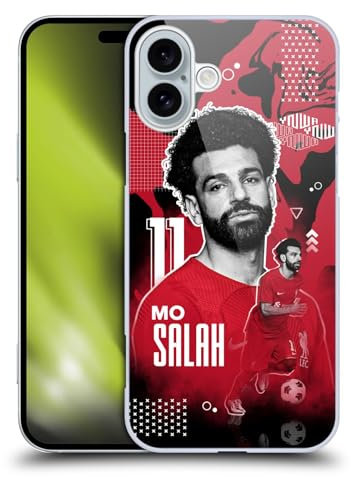 Head Case Designs Officially Licensed Liverpool Football Club Mohamed Salah 2022/23 First Team Hard Back Case Compatible With Apple iPhone 16 Plus