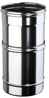 ALLINOX Tubo Telescopico Allungabile In Acciaio INOX Modulo Con Altezza Variabile 250/400 mm Per Canna Fumaria Camino o Stufa Uscita Fumo MADE IN ITALY (DN 120)