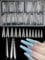 XIAOHEBAN 120 Stücke Dual Nail Forms Coffin, 12 Größen Dual Tips Nägel Nagelverlängerung Verlängerung, Polygel Tips Nagel Gel Formen Nagelform für Polygel Extension, für Nail Art Diy at Home