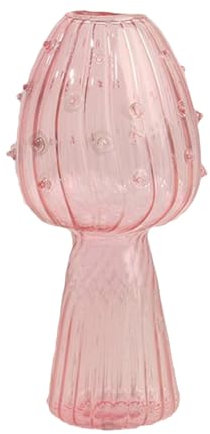 Deko Vase Bunt, Pilzförmige Glasvase, Pilz Vasen Propagation Station, Hydrokultur-Pflanzenvasen, Transparente Pilz-Glasvasen, für Tischplatten Dekoration Geschenke