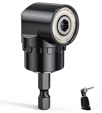Nevoluxer Renvoi D'angle 1/4 pour Visseuse/Perceuse, Porte-Embout Magnétique à Changement Rapide, Universel pour Espaces Restreints, Antirouille et Robuste