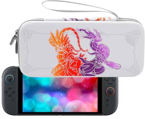 CHIKIXSON Custodia da Trasporto Switch 2, Custodia per Scarlatto e Violett Switch 2025 Console e Accessori, Antigraffio, Antiurto, Bianco