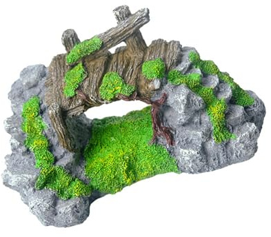 Zarte Aquarien, Landschaftsbrücke, Gras, Terrarium, Landschaft, Garnelen, Brücke, Statue, Aquarien, Lebensraum-Dekorationen